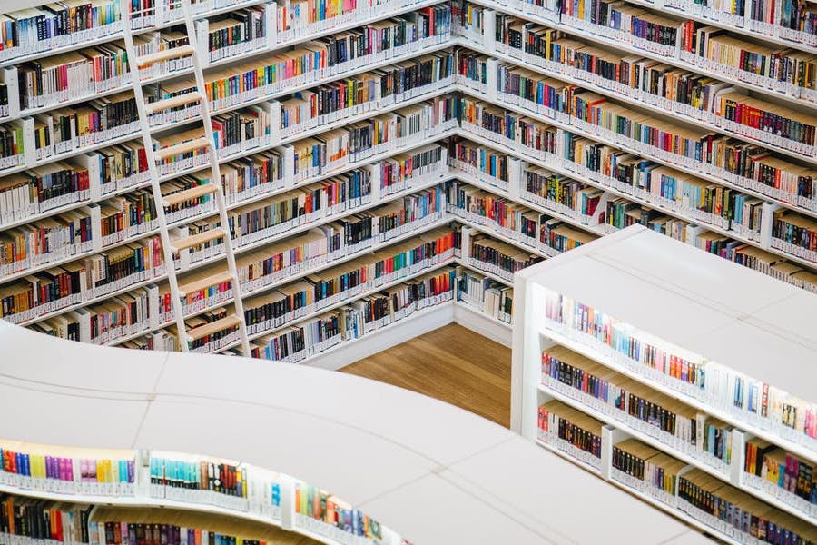 Library representing knowledge and research